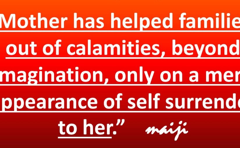 Mother has helped families out of calamities , beyond&nbsp;imagination