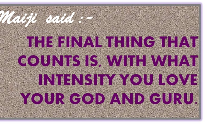 Mother, Guru & disciple  – Parts&nbsp;played