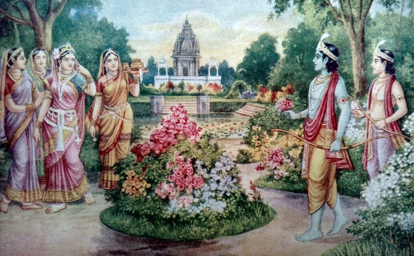 Rama and Sita catch sight of each&nbsp;other